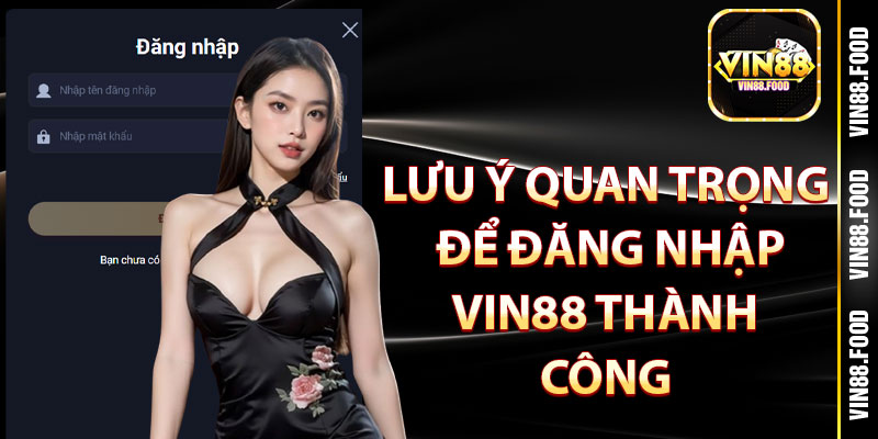 Lưu ý quan trọng để đăng nhập vin88 thành công
